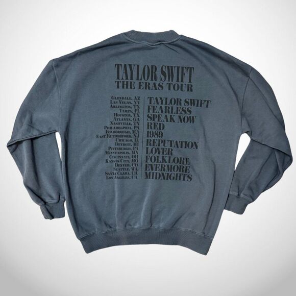 NEW The Eras Tour Authentic Blue Crewneck Sweatshirt Taylor Swift 2023 Medium - Picture 3 of 6